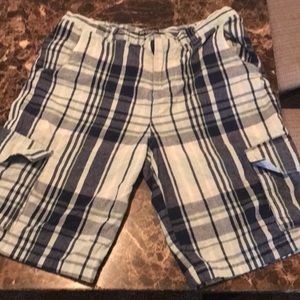 XL (16/18) Blue Plaid REVOLUTION Shorts